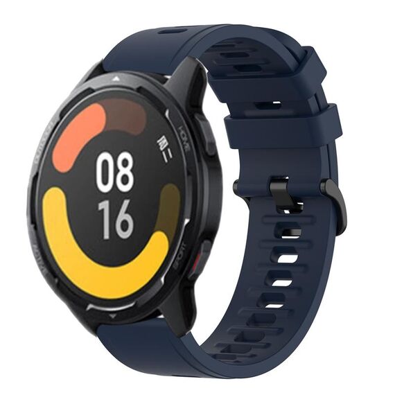 Per Xiaomi MI Watch Color 2 22mm Cinturino in silicone morbido a tinta unita (blu notte)