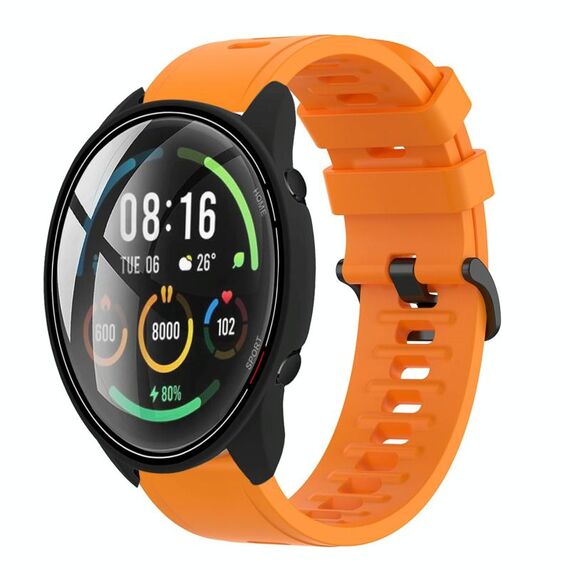 Per Xiaomi MI Watch Color 22mm Cinturino in silicone morbido a tinta unita (arancione)