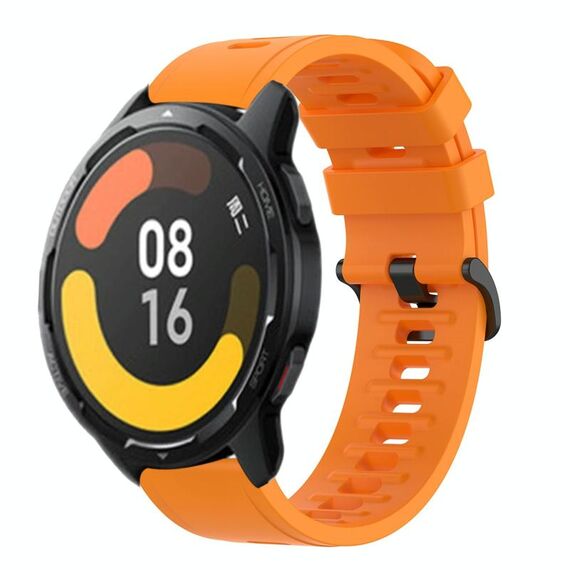 Per Xiaomi MI Watch S1 Pro 22mm Cinturino in silicone morbido a tinta unita (arancione)