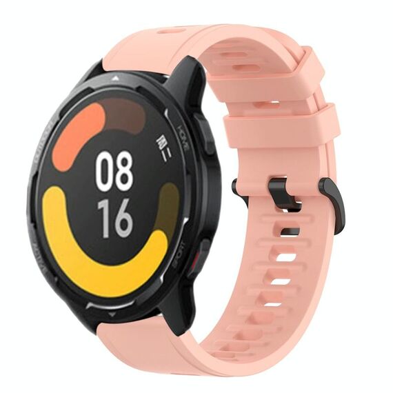 Per Xiaomi MI Watch S1 Pro 22mm Cinturino in silicone morbido a tinta unita (rosa)