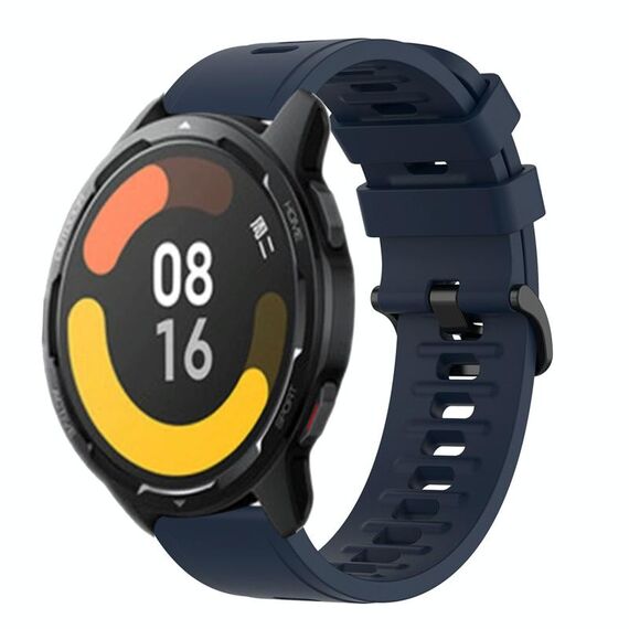 Per Xiaomi MI Watch S1 Pro 22mm Cinturino in silicone morbido a tinta unita (blu notte)