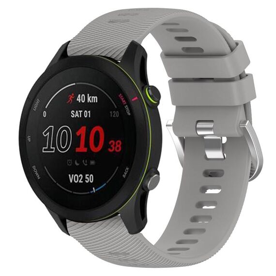 Per GarminActive S 18mm cinturino in silicone a tinta unita (grigio)