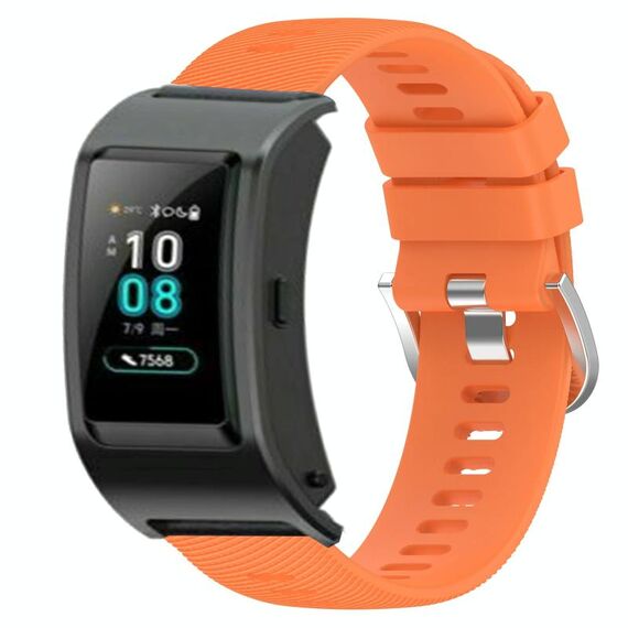Per Huawei Band B5 18mm Cinturino in silicone a tinta unita (arancione)