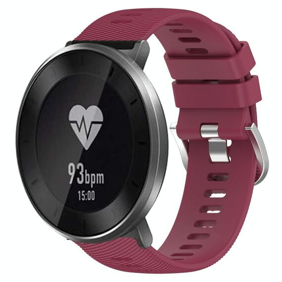 Cinturino per orologio in silicone a tinta unita For Honor S1 da 18 mm (rosso vino)