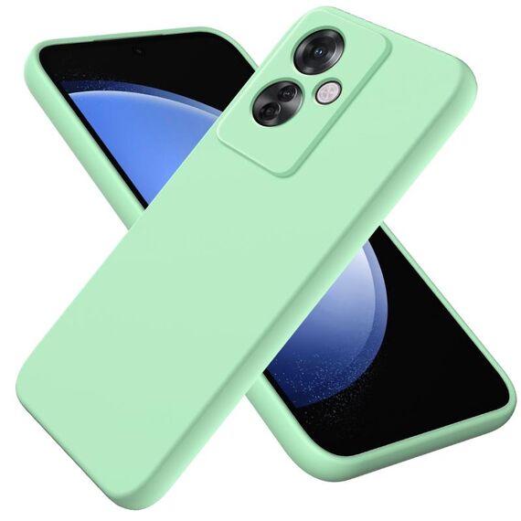 Per OPPO Reno11 F / F25 Pro Custodia per telefono antiurto in silicone liquido di colore puro (verde)