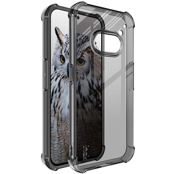 For Nothing Phone 2a 5G imak Custodia in TPU antiurto per airbag (nero trasparente)