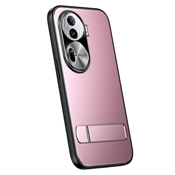 Per OPPO Reno11 Pro Global R-JUST RJ-61 Galvanotecnica TPU satinato + custodia per PC con supporto (rosa)
