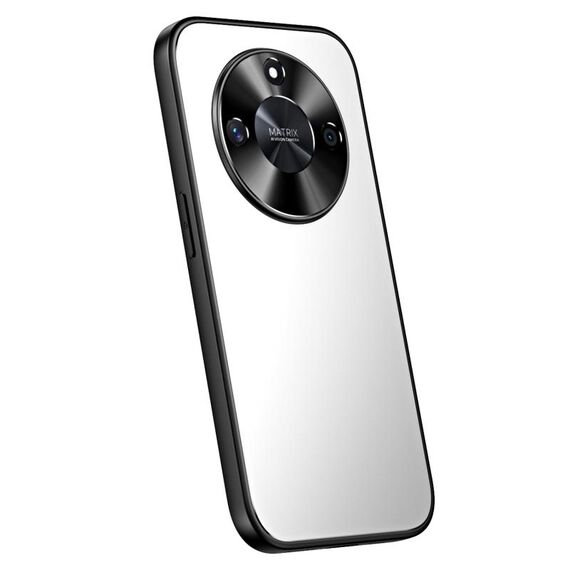 Per Honor X50 R-JUST RJ-61 Galvanotecnica TPU satinato + custodia per PC (argento)
