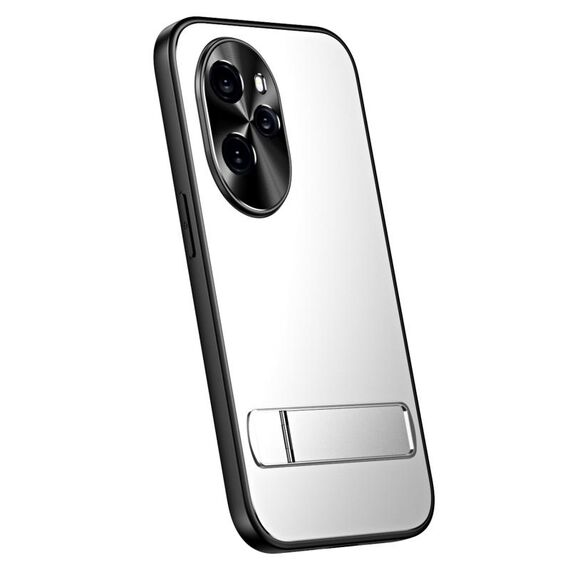 Per Honor 100 R-JUST RJ-61 Galvanotecnica TPU satinato + Custodia per PC con supporto (Argento)