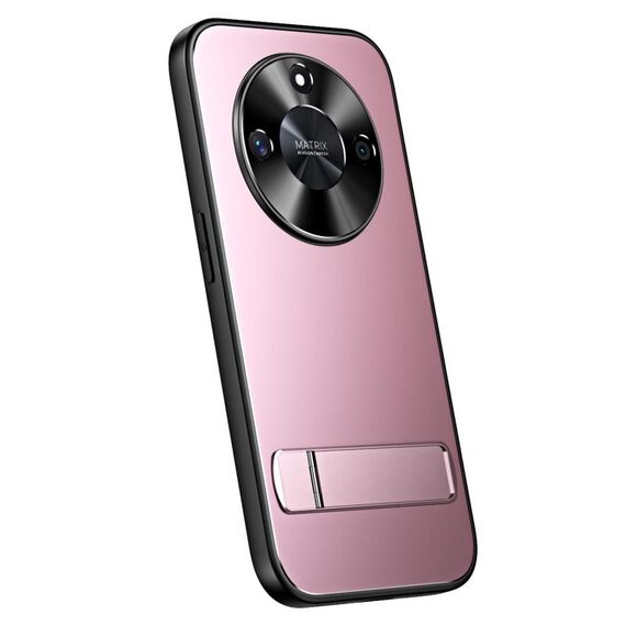Per Honor X50 R-JUST RJ-61 Galvanotecnica TPU satinato + custodia per PC con supporto (rosa)