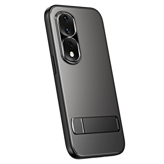 Per Honor 80 Pro R-JUST RJ-61 Galvanotecnica TPU satinato + custodia per PC con supporto (grigio)