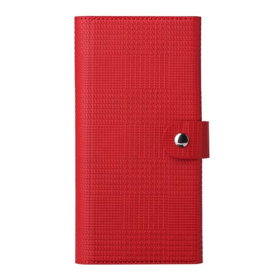 Per iPhone 13 ViLi Serie GHA antiurto MagSafe RFID Custodia in pelle con chiusura orizzontale per attrazione(Rosso)