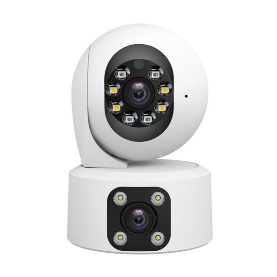 SriHome SH049 Telecamera IP HD a doppio obiettivo con tracciamento umanoide da 2 MP + 2 MP (spina americana)