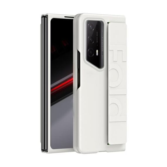 Per Honor Magic V2 RSR Pelle Elastica con impugnatura da polso Cover posteriore Custodia per telefono (Bianco)
