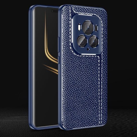 Custodia per telefono in TPU antiurto con texture Litchi Ultimate per Honor Magic6 (blu)