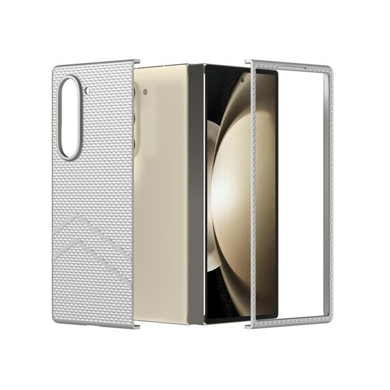 Per Samsung Galaxy Z Fold 6 5G PC Custodia antiurto per PC con texture smerigliata Diamond Paint (Argento)