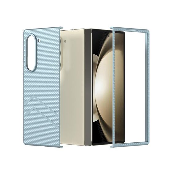Per Samsung Galaxy Z Fold 6 5G PC Custodia antiurto per PC con texture smerigliata Diamond Paint (Blu ghiaccio)