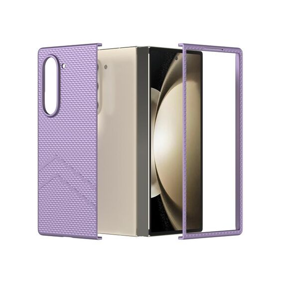 Per Samsung Galaxy Z Fold 6 5G PC Custodia antiurto per PC con texture smerigliata Diamond Paint (Viola)