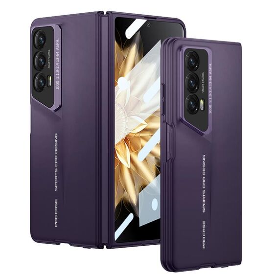 Custodia per telefono ultrasottile a copertura totale con lama integrata GKK per Honor Magic VS2 (viola)