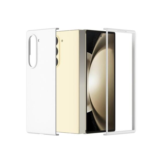 Per Samsung Galaxy Z Fold 6 5G Custodia per telefono con copertura totale smerigliata per PC (bianca)