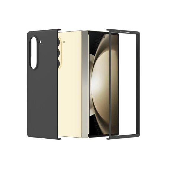 Per Samsung Galaxy Z Fold 6 5G Custodia per telefono con copertura totale smerigliata per PC (nera)