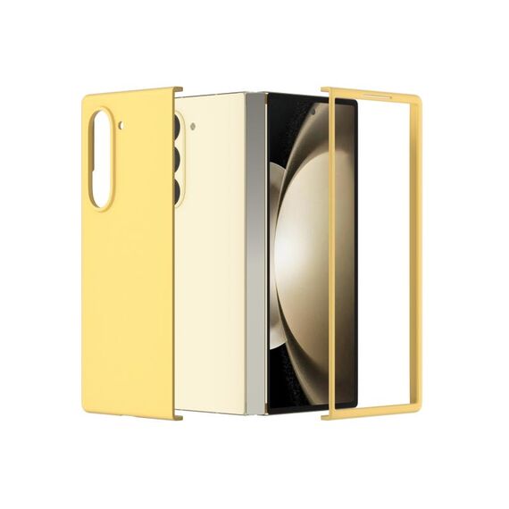 Per Samsung Galaxy Z Fold 6 5G Custodia per telefono con copertura totale smerigliata per PC (gialla)