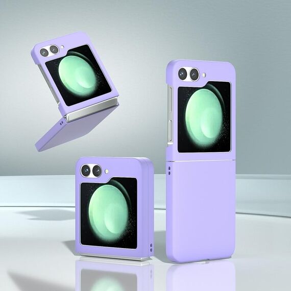 Per Samsung Galaxy Z Flip6 5G Custodia per telefono con copertura totale smerigliata per PC (viola)