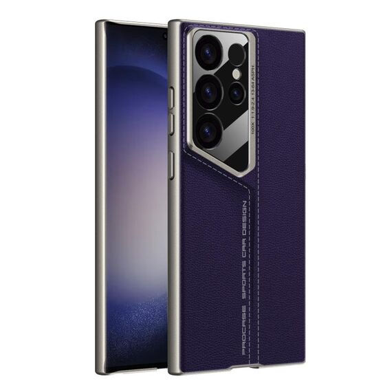 Per Samsung Galaxy S24 Ultra 5G GKK Blade Custodia per telefono in pelle ultrasottile a copertura totale (viola)