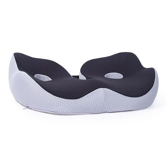 Cuscino per sedia traspirante in memory foam per ufficio sedentario Cuscino per sedile anca (nero)