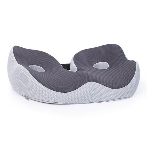 Cuscino per sedia traspirante in memory foam per ufficio sedentario (grigio scuro)