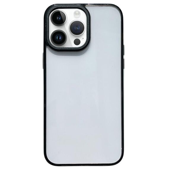 Per iPhone 14 Pro 2 in 1 custodia per telefono antiurto trasparente in acrilico (nera)