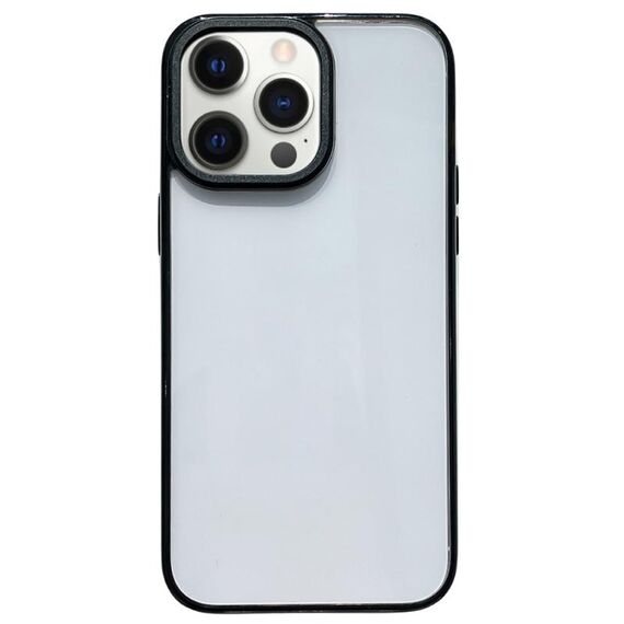 Per iPhone 12 Pro 2 in 1 custodia per telefono antiurto trasparente in acrilico (nera)