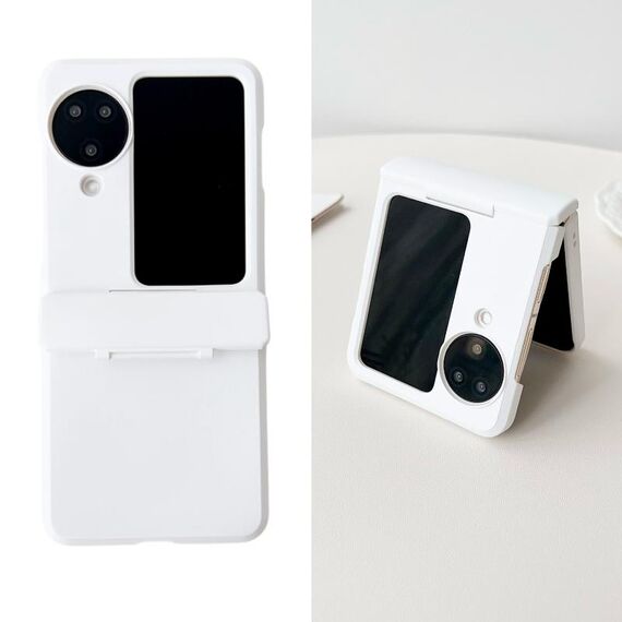 Per OPPO Find N3 Flip Skin Feel PC Custodia antiurto a copertura totale (bianca)