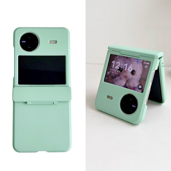 Per vivo X Flip Skin Feel PC Custodia antiurto a copertura totale (verde chiaro)