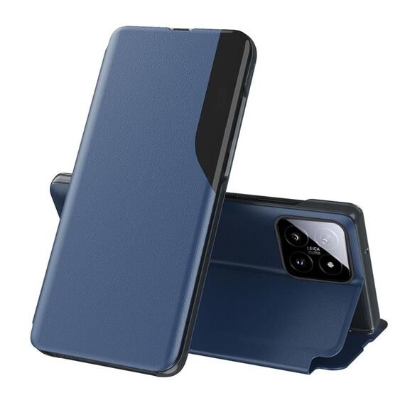 Custodia per telefono in pelle con supporto a vibrazione Xiaomi 14 (blu)