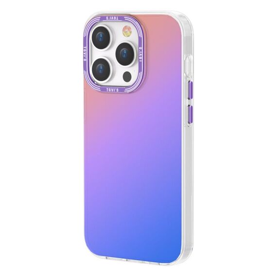 Custodia per telefono a colori sfumati serie TGVIS Grace per iPhone 14 Pro (viola tramonto)
