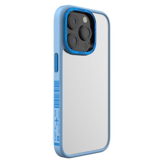 Custodia per telefono con cornice moda TGVIS Vibrant Series per iPhone 14 Pro Max (blu)