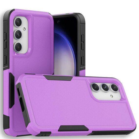 Per Samsung Galaxy S23 FE 5G 2 in 1 PC + custodia per telefono TPU (viola)