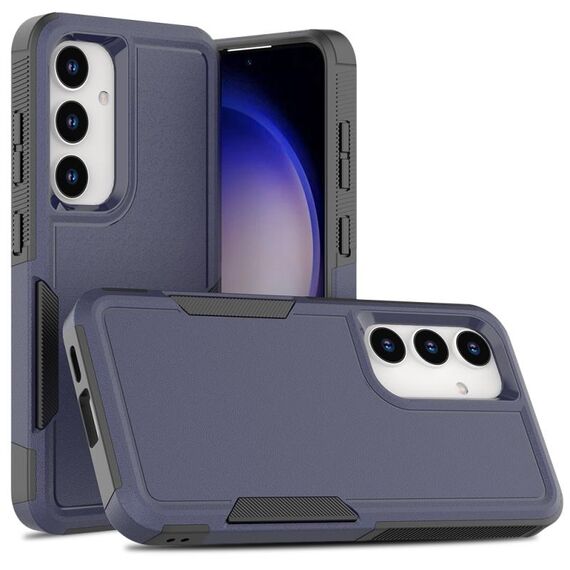 Per Samsung Galaxy S24 5G 2 in 1 PC + custodia per telefono TPU (blu scuro)