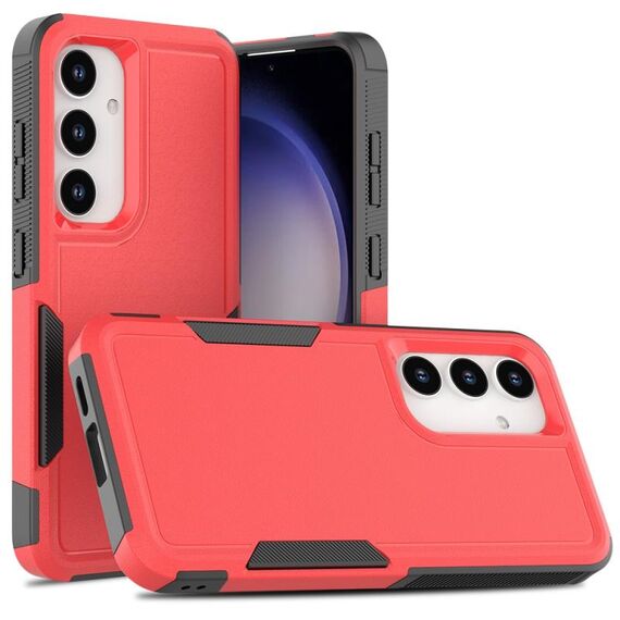 Per Samsung Galaxy S24 5G 2 in 1 PC + custodia per telefono TPU (rossa)