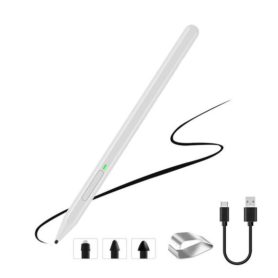 Per Microsoft Surface 4096 Penna capacitiva sensibile alla pressione MPP2.0 anti-falso tocco sensibile alla pressione (Argento)