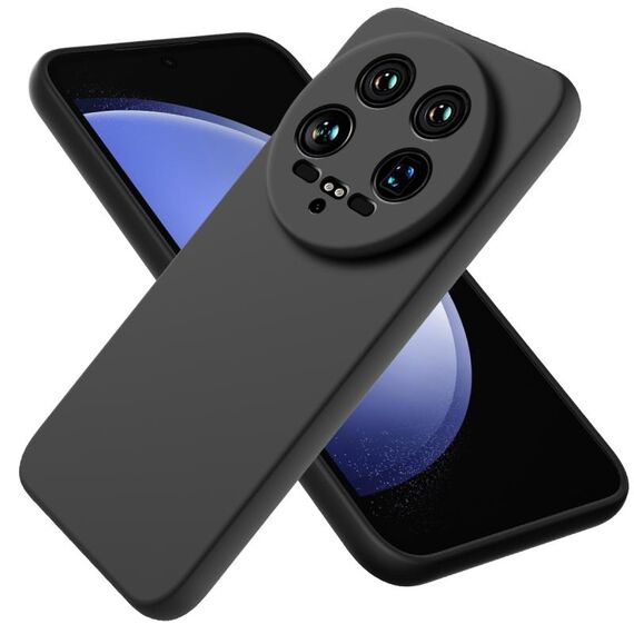 Per Xiaomi 14 Custodia per telefono a copertura totale antigoccia in silicone liquido ultra solido (nero)