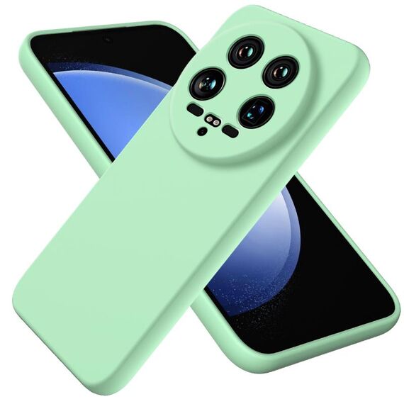 Per Xiaomi 14 Custodia per telefono a copertura totale antigoccia in silicone liquido ultra solido (verde)