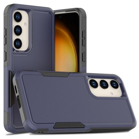 Per Samsung Galaxy S24+ 5G 2 in 1 PC + custodia per telefono TPU (blu scuro)