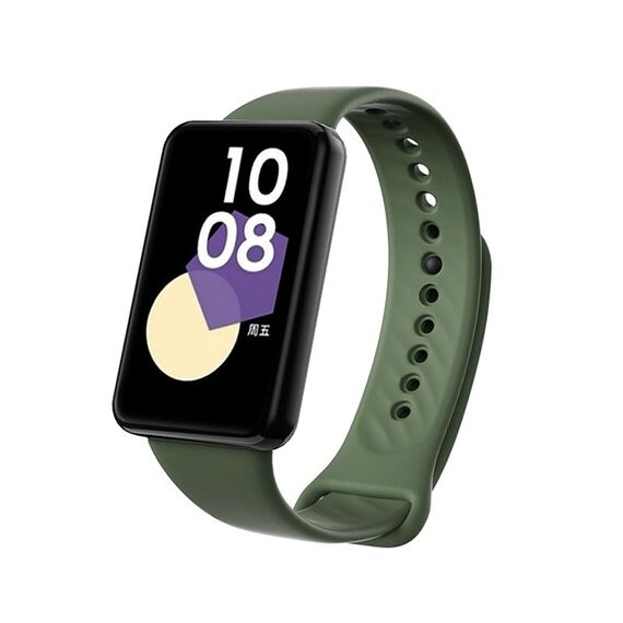Cinturino per orologio in TPU con fibbia nera per Honor Band 9 (verde scuro)