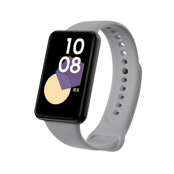Cinturino per orologio in TPU con fibbia nera per Honor Band 9 (grigio)