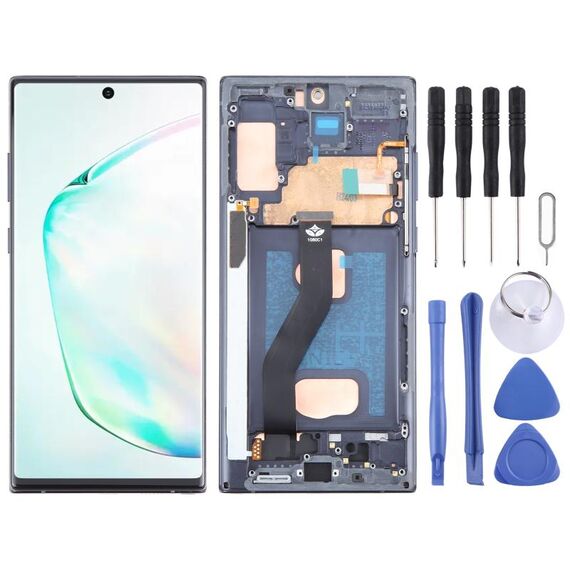 Per Samsung Galaxy Note10+ SM-N975F Materiale TFT LCD Screen Digitizer assemblaggio completo con cornice, Non supporta l'identificazione delle impronte digitali (Nero)