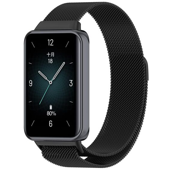 Cinturino per orologio in maglia di acciaio magnetico Milan per Honor Band 9 (nero)
