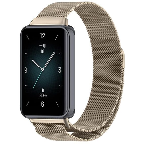 Cinturino per orologio in maglia di acciaio magnetico For Honor Band 9 Milan (Starlight)