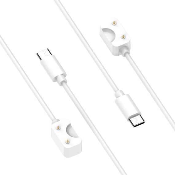 Cavo di ricarica per smartwatch stile ufficiale Samsung Galaxy Fit 3, lunghezza: 1 m, porta: USB-C / Type-C (bianco)